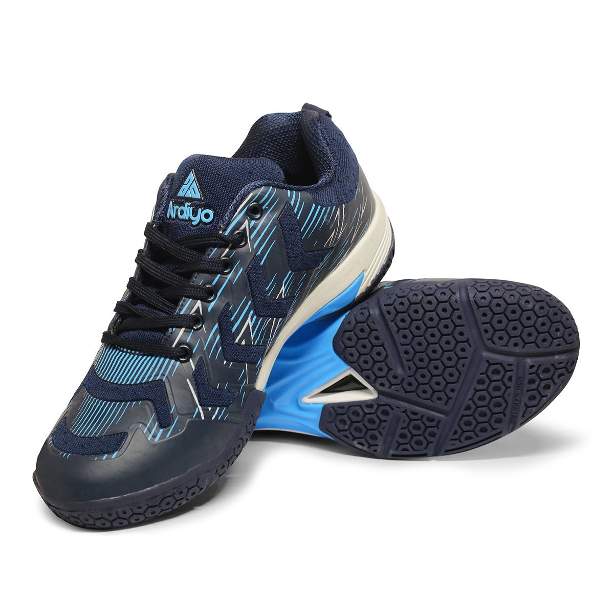 ARDIYO Badminton Fushion  Shoes for Men | Stylish Shoes with Knitted & Light Weight Upper, Support Tech